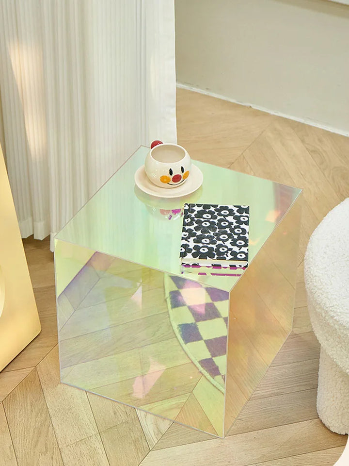 Nordic Light Luxury Acrylic Square Coffee Table - Dazzling Color