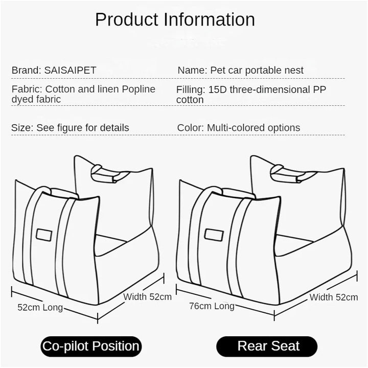 Four Seasons General Large Dog Kennel Car Dog Cage Kennel Handle Type Car Seat Pet Supplies Wholesale Dog Mattress