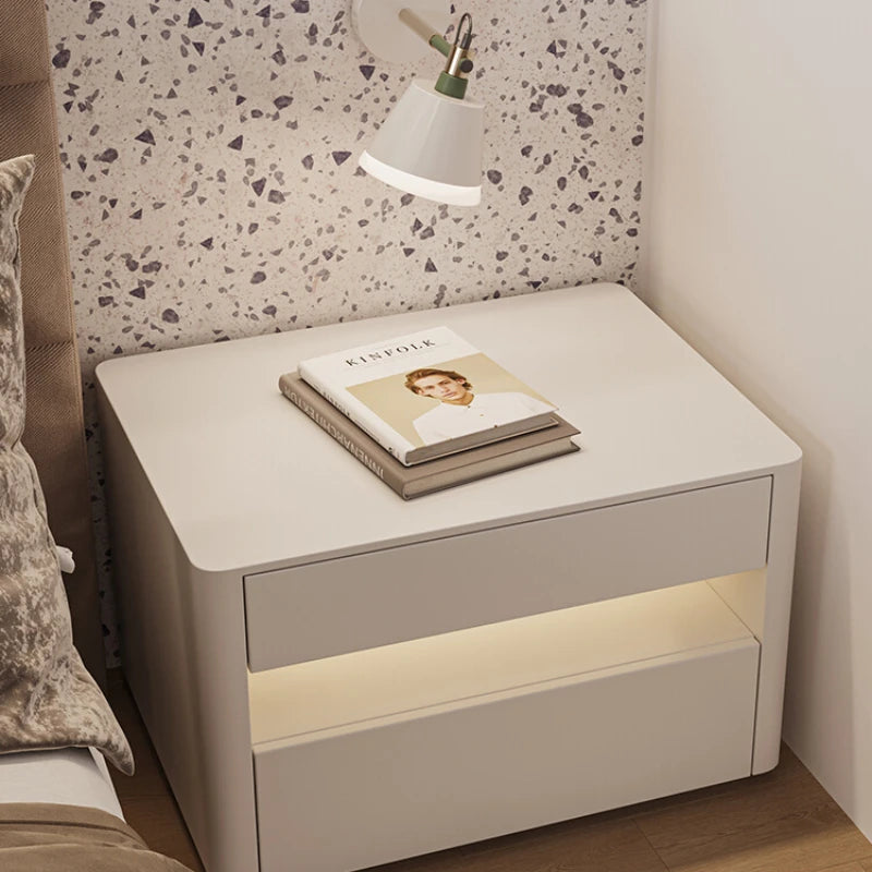 Coffee Bedside Table Nightstands Small Simple White Bedside Table Nightstands Wood Drawers Meuble Space Saving Furniture YY50BT