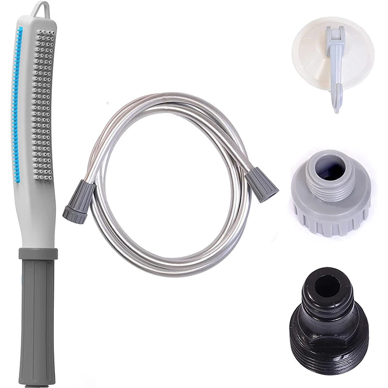 Pet Shower Sprayer Attachment Dog Shower Head Accessories Dog Shower Brush for Fast and Easy at Home Dog Cleaning