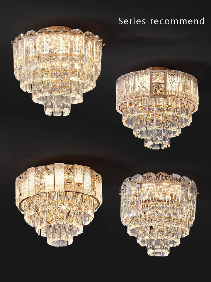 Nordic Luxury Small Crystal Chandelier Ceiling Led Home Decoration Hallway Aisle Balcony Ceiling Lamp Lustres