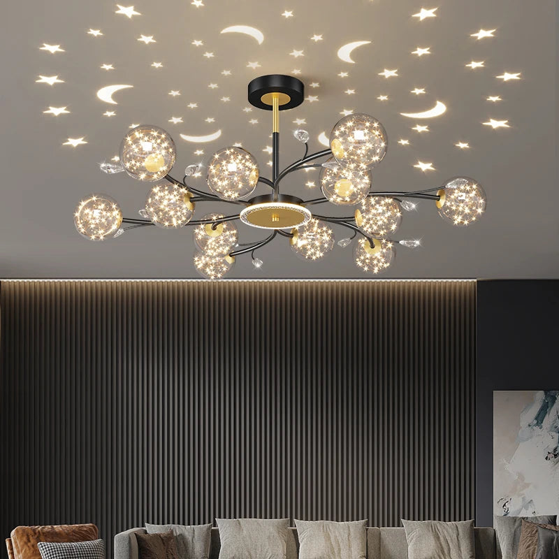 Living Room Lamp Light Luxury Chandeliers Bedroom Nordic Modern Minimalist Lamp New Creative Hall Restaurant Long Ceiling Lamp