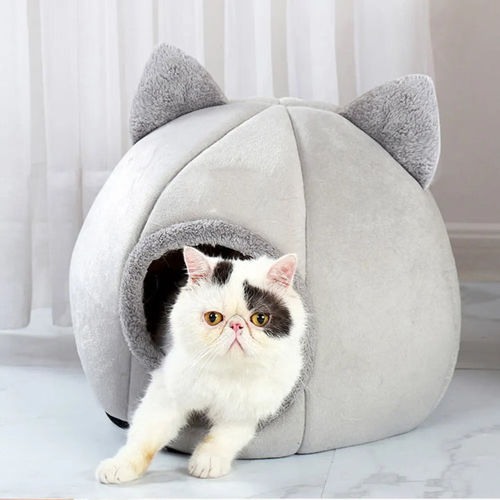 Pet Tent Cave Bed for Cats Small Dogs Self-Warming Cat Tent Bed Cat Hut Comfortable Pet Sleeping Bed