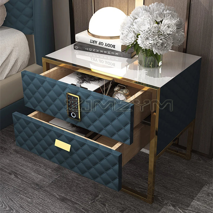 Luxury Console Bedside Table Smart Bedroom Dresser Office Computer Table Garden Small Portable Table De Chevet Luxury Furniture