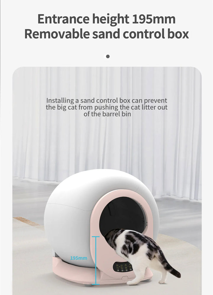 【English Version】2024 New 65L Automatic Smart Cat Litter Box Self Cleaning Fully Enclosed Cat Litter Box Pet Toilet Litter Tray