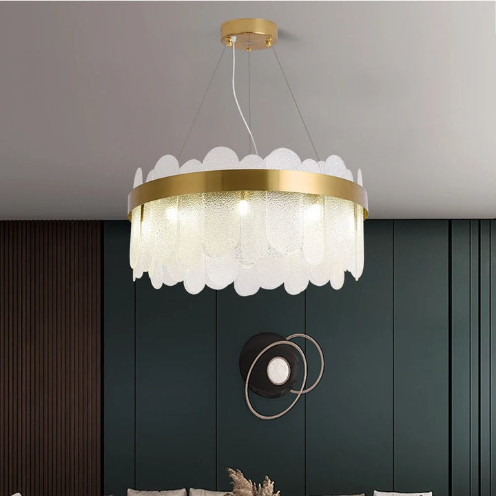 Nordic Luxury Crystal Chandeliers Minimalist LED Pendant Light For Hotel Villa Hall Living Room Kitchen Home Deco Lustre Fixture