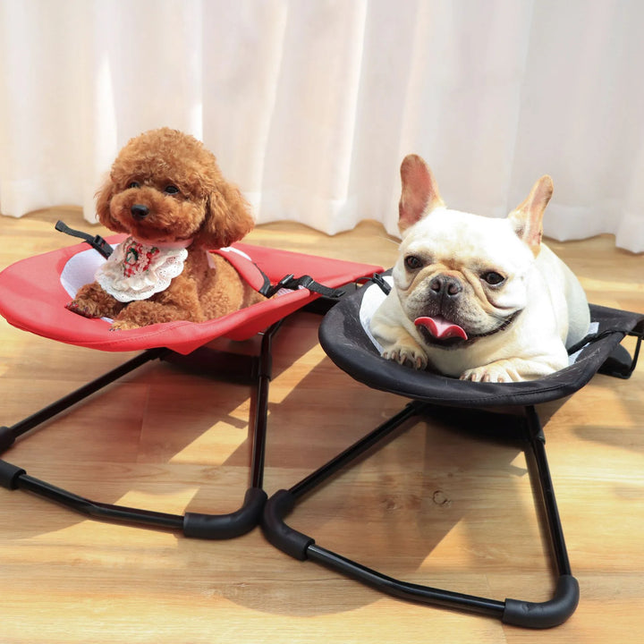 Dog Rocking Chair Dog Kennel Puppy Sleeping Mat Pet Rocking Bed Hammock Corgi Teddy Pit Bichon Folding Off The Ground Bed