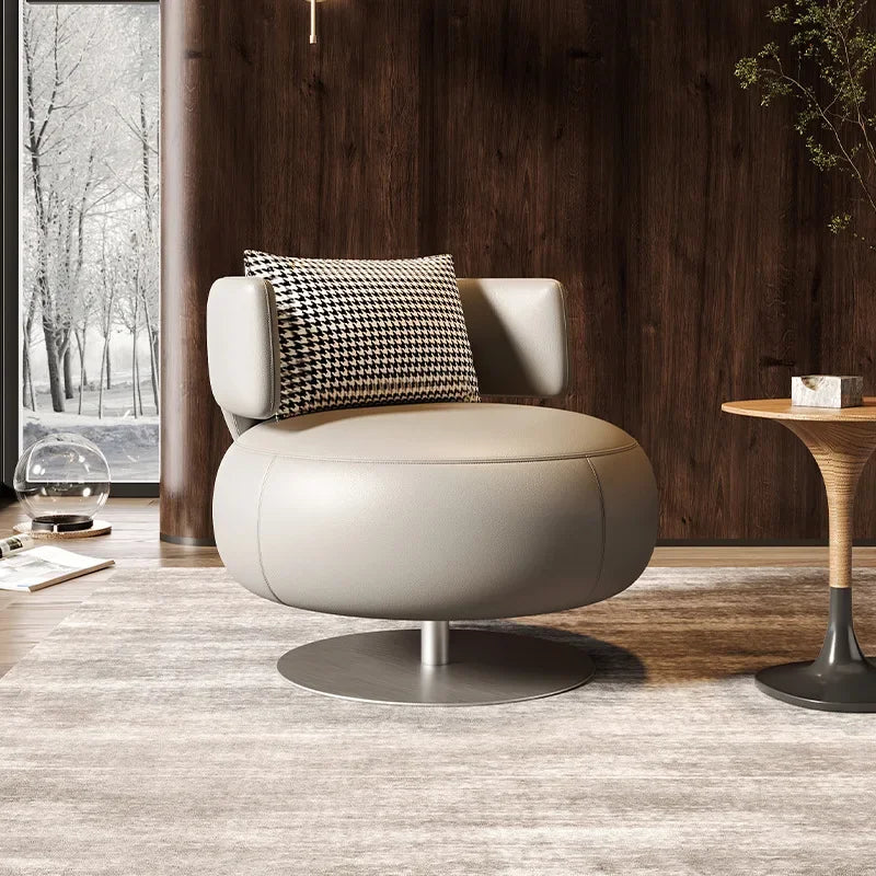 Luxury Single Sofa Chair Rotatable Living Room Balcony Lounge Swivel Business Sofa Chair Reception Luxury Divano Home Furniture