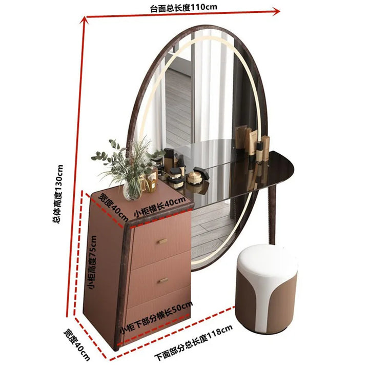 Large Chair Dressing Table Modern Mirror Women Storage Dressing Table Makeup Drawers Toucador Maquilhagem Room Furniture