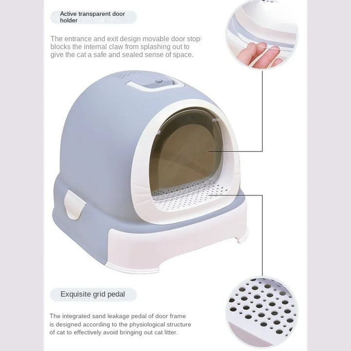 Self-cleaning Sandbox Drawer Type Fully Closed Cat Litter Box Anti-belt Sand Extra Large Anti-splash Shovel Litter Box Pet Items