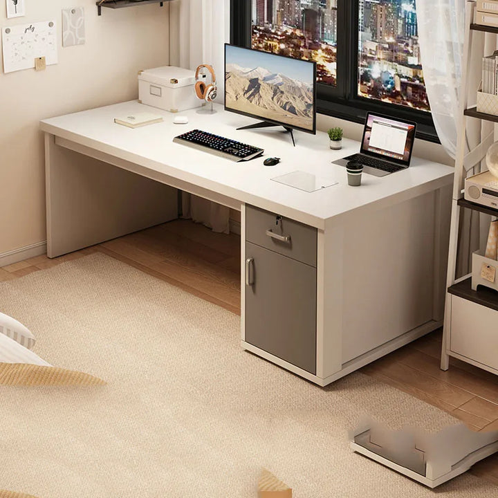 Executive White Desk Drawers Office Computerbureaus Laptop Storage Desk Organizer Desktop Computer Tavolo Da Lavoro Furniture