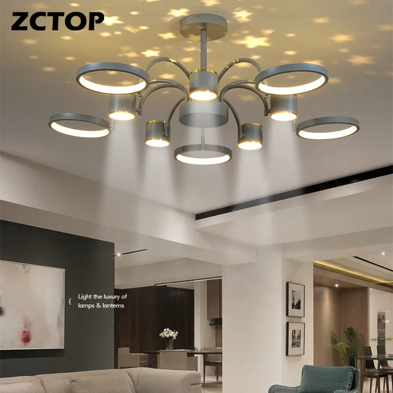 Modern LED Chandeliers Ceiling Lighting Fixtures For Living Room Bedroom Dining Room Kitchen Hanging Lamps Home Lamps Chandelier