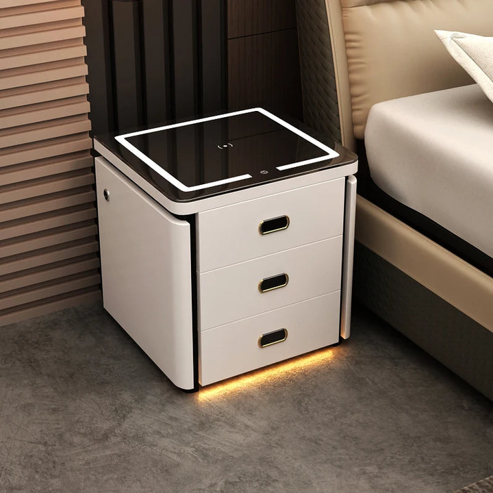 Morden Nightstand with Bluetooth and Wireless Charger