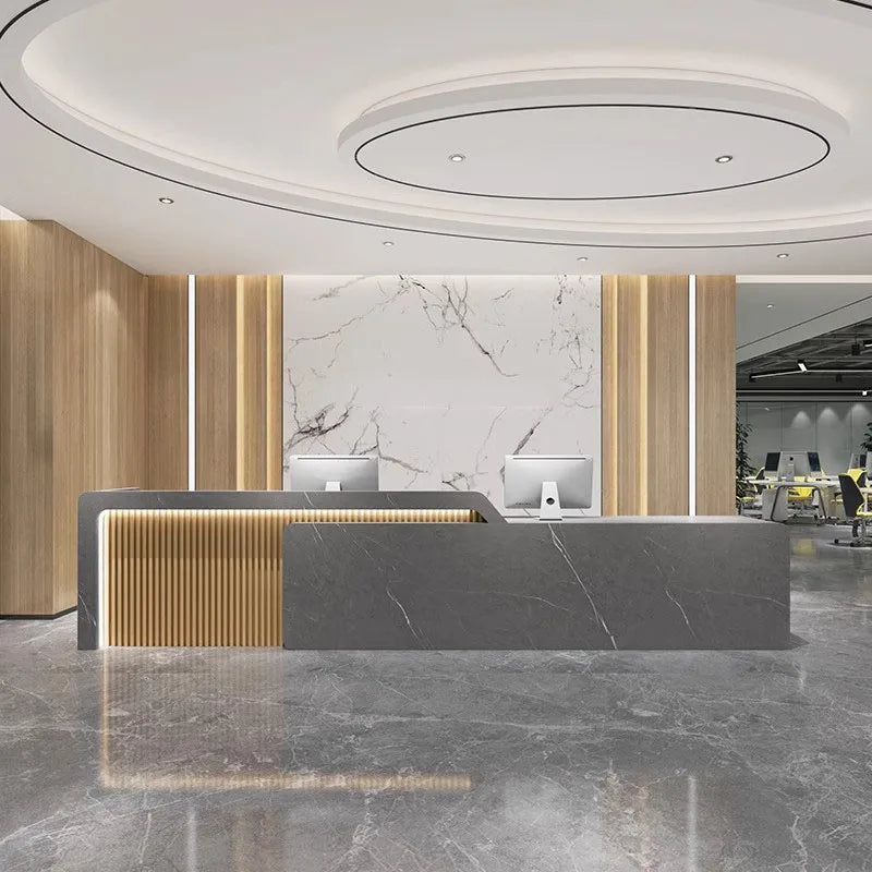 Shop Lectern Reception Desk Salon Restaurant Modern Advisory Barbershop Store Reception Desk Check Out Recepcja Luxury Furniture