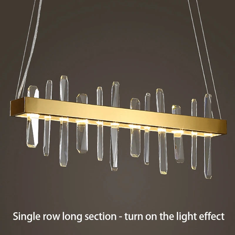 LED Crystal Chandeliers Home Lights Minimalist Pendant Light For Hotel Villa Living Room Kitchen Dining Room Decor Lamp Dimmable