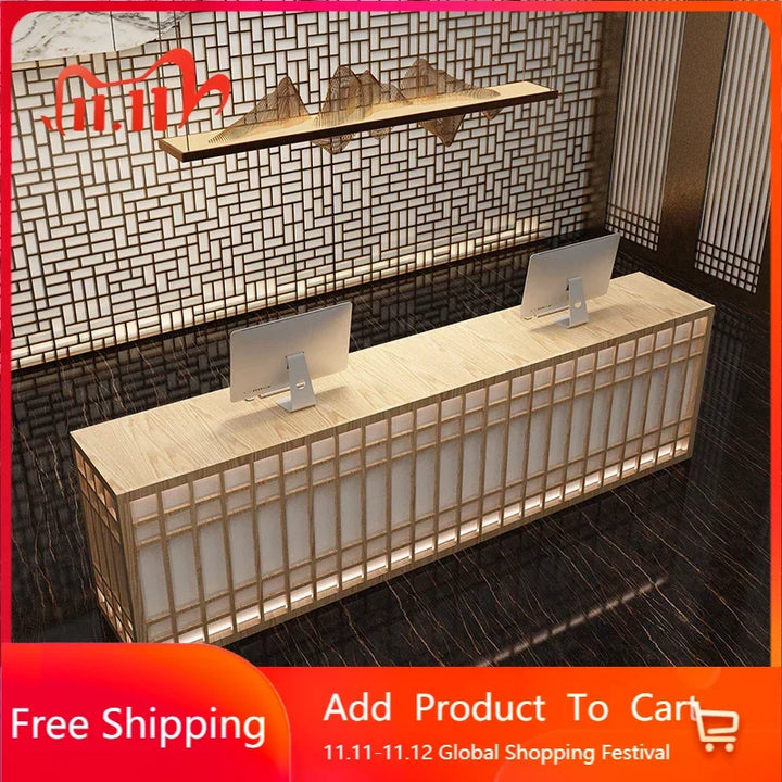 Lectern Tables Reception Desk Luxury Front Podium Mobile Shelf Modern Simple Reception Desk Information Meuble Luxury Furniture