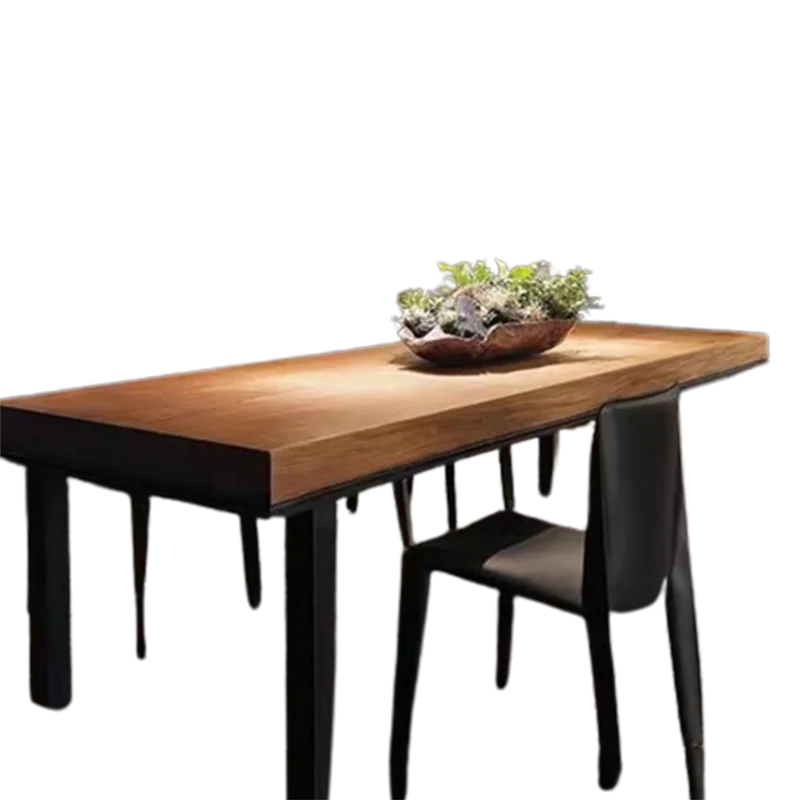 Modern Dinner Table Kitchen Home Service American Creative Unique Table Steel Art Beautiful Meeting De Comedor Home Furniture