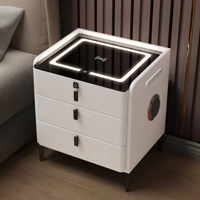 Smart Console Nightstand Frames Cabinets Luxury Storage Mobile Bedroom Night Stand Vanity Mesa De Noche Living Room Furniture