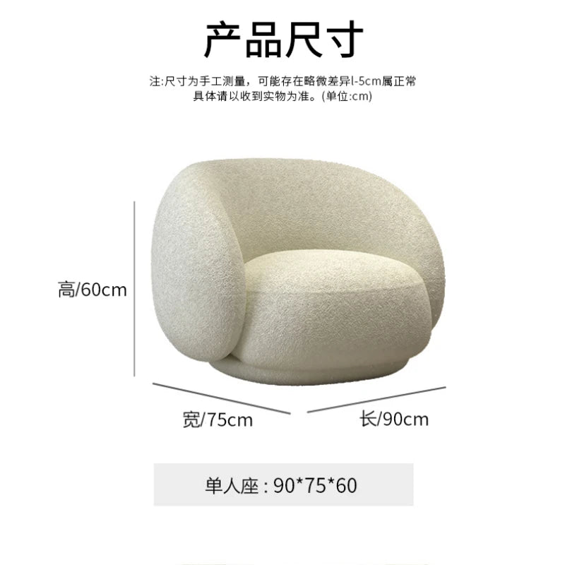 Nordic Reception Sofa Simple Modern Living Room Small Apartment Creative Circular Arc Sofa Net Celebrity Furniture Couch