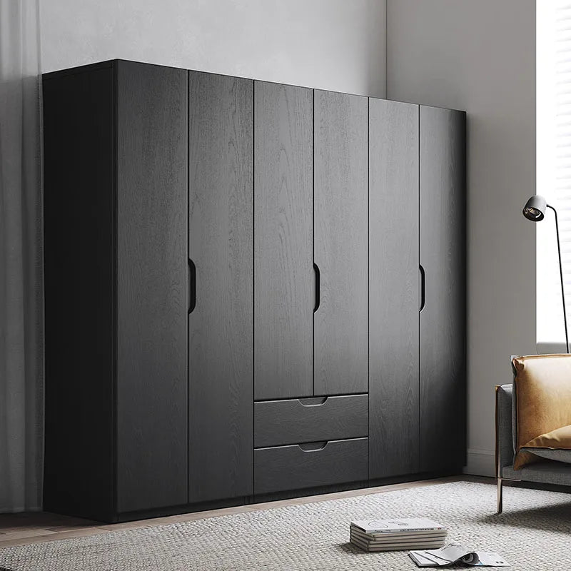 Black Hanging Handles Wardrobe Wood Full Size Drawers Bedroom Wardrobe Storage Cabinets Doors Szafa Na Ubrania Furnitures