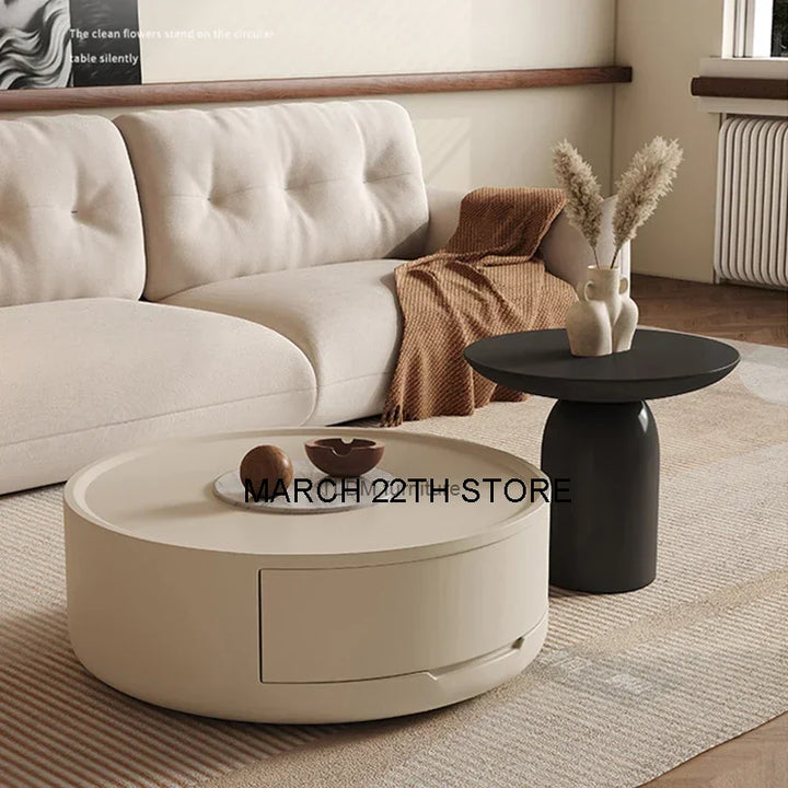 Office Ornaments Coffee Table Round Hotel European Unique Industrial Center Table Storage Design Mueble Salon Luxury Furniture