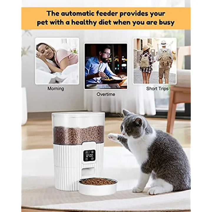 3.5L Automatic Pet Feeder Smart Food Dispenser For Cats Dogs Timer Stainless Steel Bowl Auto Dog Cat Pet Feeding Pet Supplies