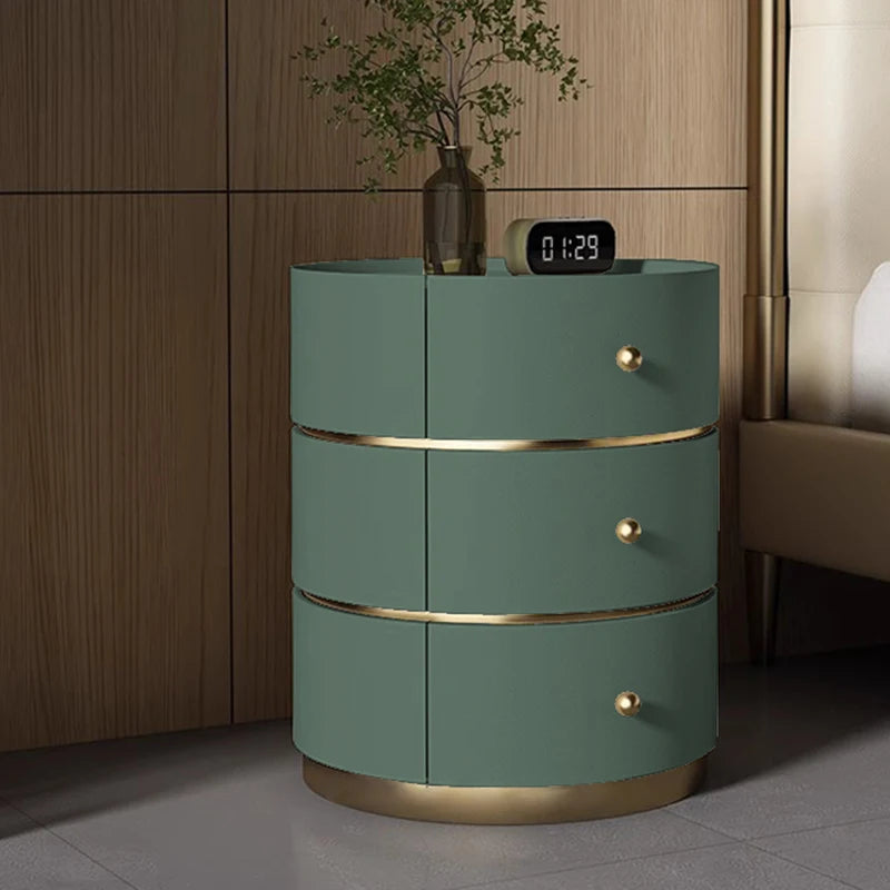 Modern Morocco Round Nightstands - Minimalist Luxury Multifunctional Organizers