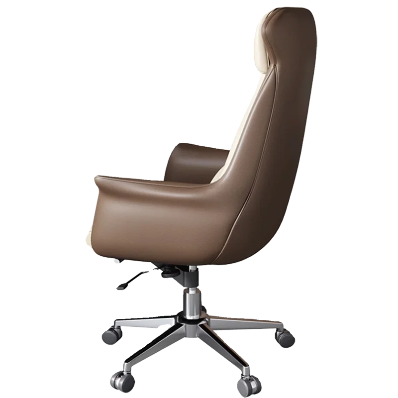 Leather Study Office Chair Swivel Reception Luxury Mobile Computer Bedroom Office Chair Armrest Silla Oficinas Office Furniture