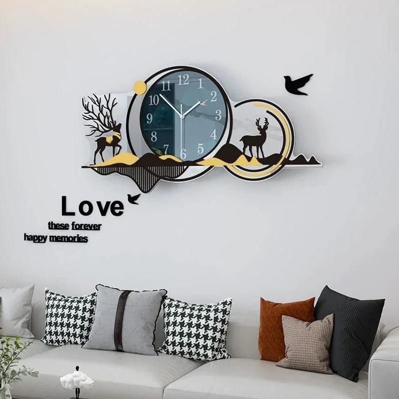 Household Wall Clock Light Luxury Art Modern Simple Creative Decoration Wall Silent Wall Clock Clocks Wall Home Decor