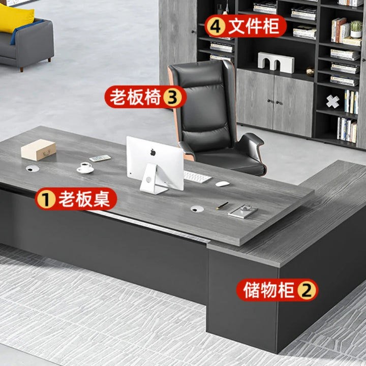 Simplicity Modern Office Desks Combination Manager President Single Person Office Desks Boss Escritorios Work Furniture QF50OD