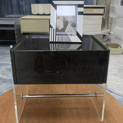 Acrylic Bedside Table with storage