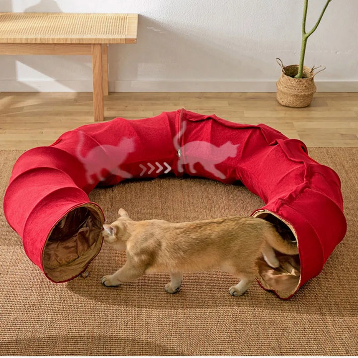 Fold Cozy Tunnel Closed Fashion Habitats Pets Cat Bed Washable Cats Nest Furniture Light Weight Cama Para Perros Pet Supplies