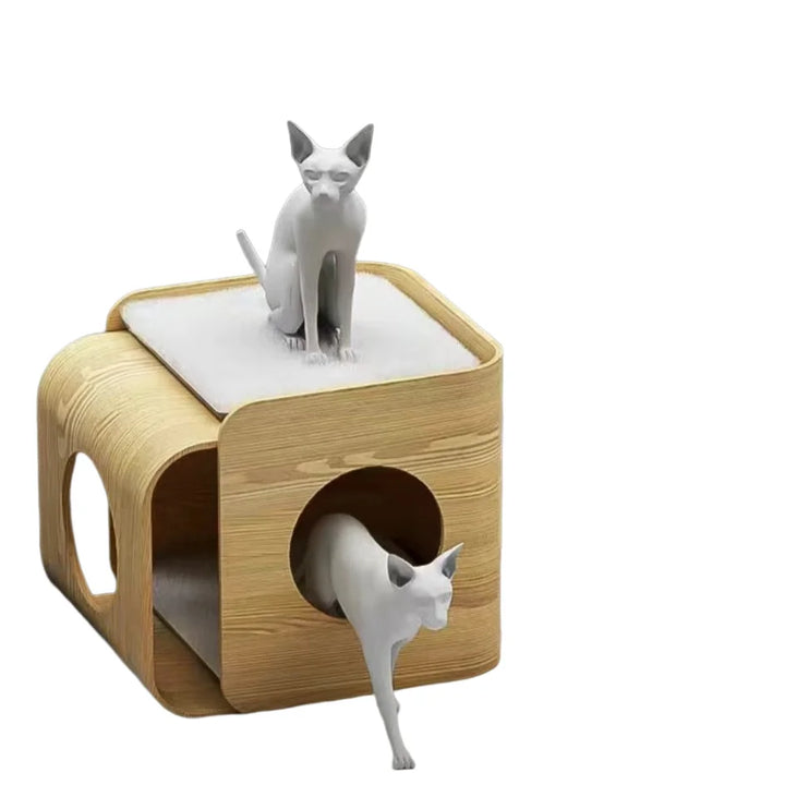 Cat Bed Detachable Cat Nest Coffee Bedside Table Cat Hiding House Comfortable Dog Nest Washable Cave Cats Beds Pet Supplies