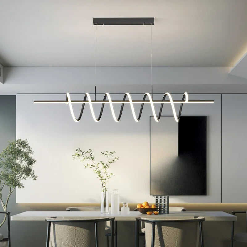 Dining Room Pendant Lights Nordic Kitchen Accessories Green Screw Thread LED Lighting Fixture Drawing Room Ceiling Hanging Lamps