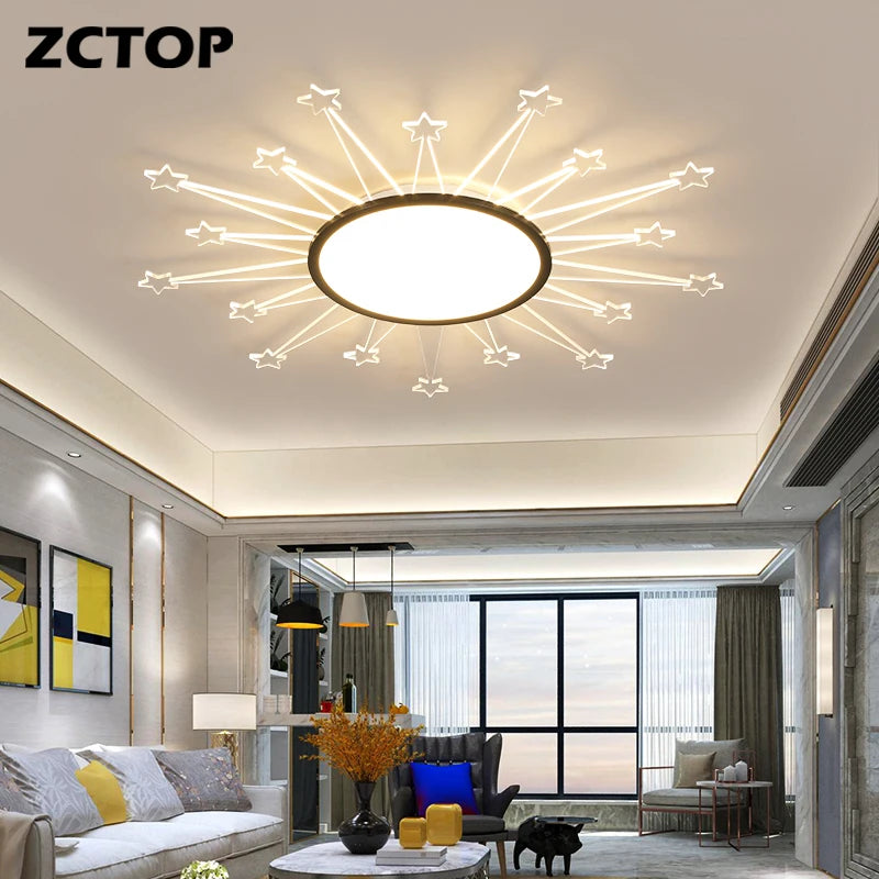 LED Chandeliers Home Indoor Ceiling Lamp For Bedroom Kitchen Dining Room Living Room Lustre Chandelier Lighting Fixtures Black