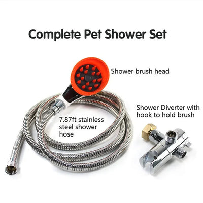 Pet Shower Sprayer Comfortable Massage Grooming Bathing Tool Handheld Dog Cat Faucet Sprayer Pet Supplies for Dogs Cats Washing