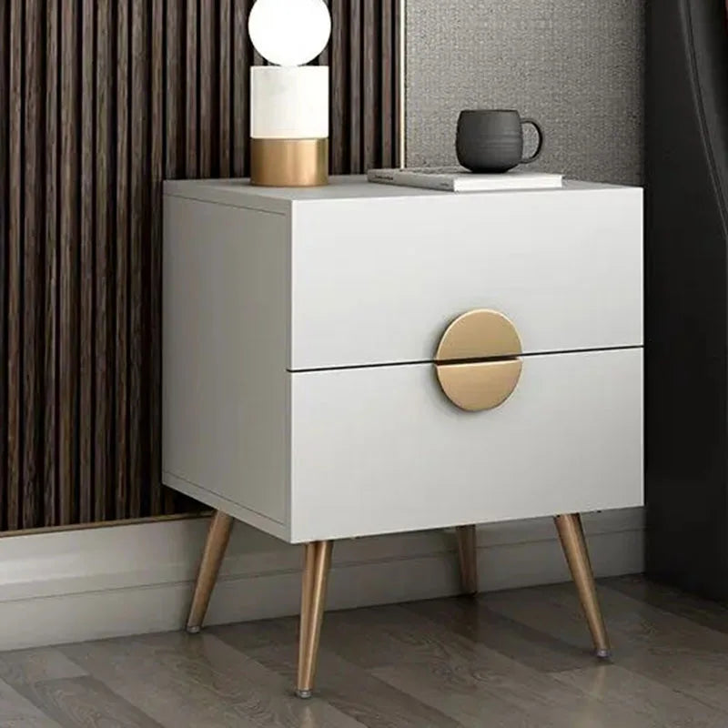 Decorative Narrow Bedside Table Cabinet Living Room Office Luxury Modern Interior Nordic Nightstands Bedroom Wooden Furniture