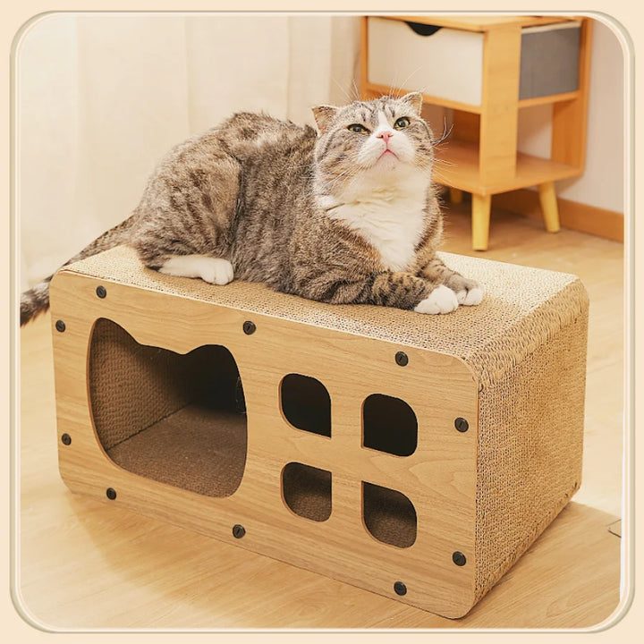 Toys Cute Cozy Cats Scratcher Breathable Habitats Furniture Luxury Cat Cushion Indoor Villa Areneros Para Gato Pets Supplies