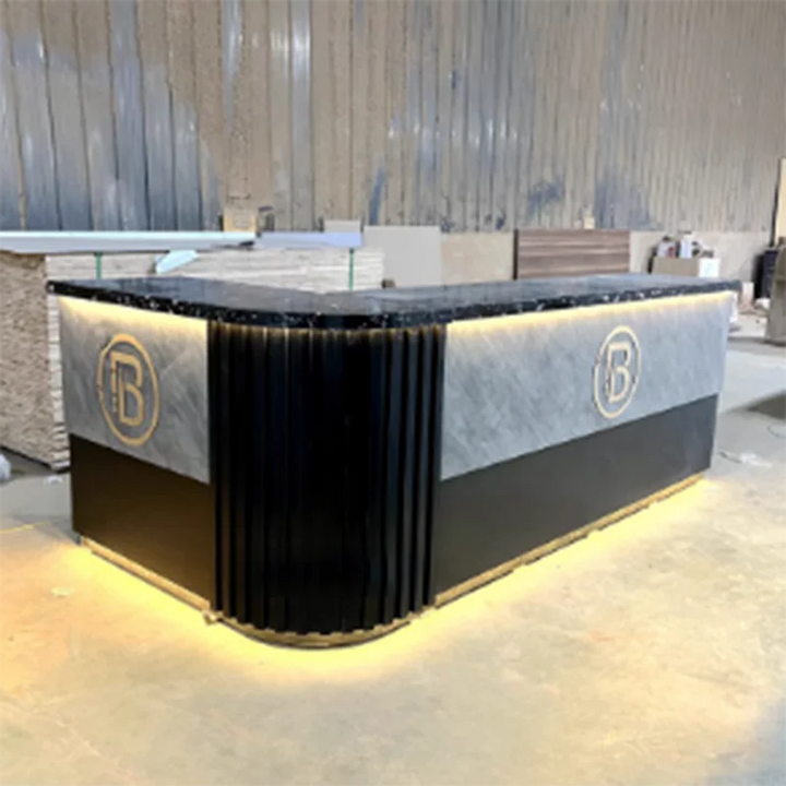 Reception Standing Bar Counter Shop Salon Commercial Store Checkout Counter Retail Modern Comptoir De Caisse Boutique Furniture