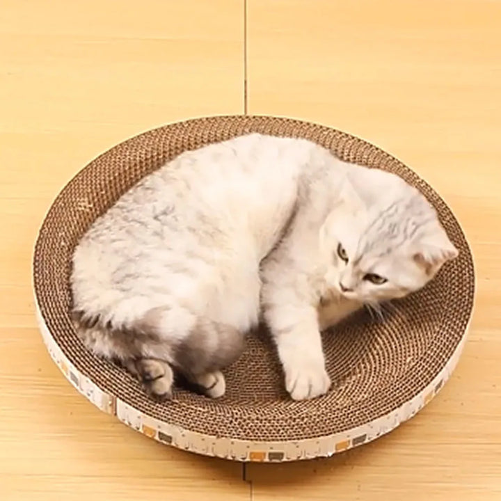 Corrugated Cat Scratcher Cat Scrapers Round Oval Grinding Claw Toys For Cats Wear-Resistant Cat Bed Nest Cat Accessories