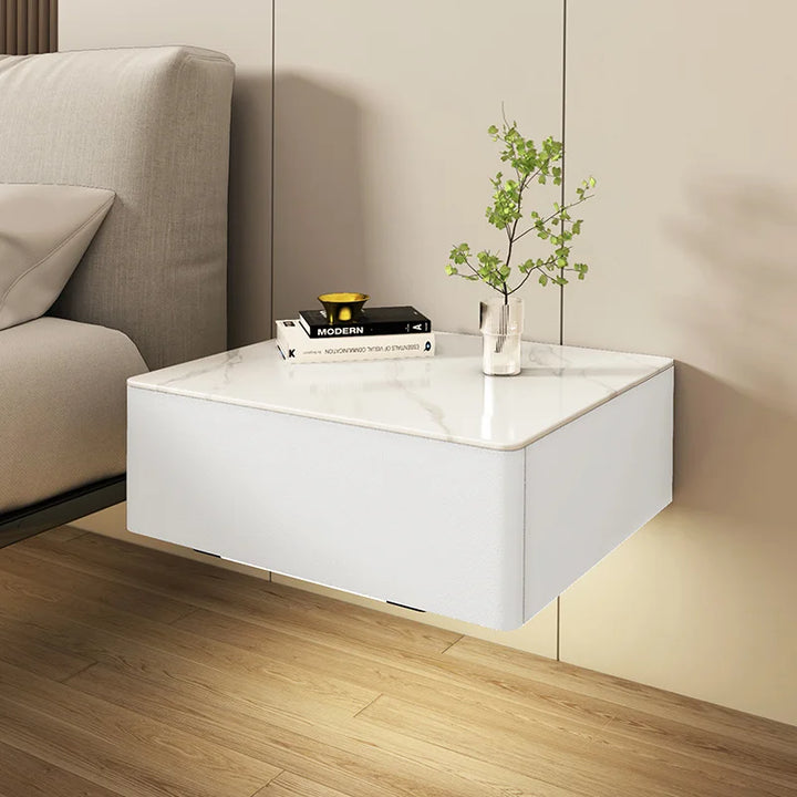 Modern Hanging Nightstands Multifunctional Aesthetic Simple Smart Bedside Table With Wireless Charger Nachttisch Home Furniture