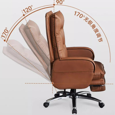 Computer Ergonomic Office Chairs Recliner Massage Leather Executive Chair Swivel Cadeiras De Escritorio Office Furniture WKOC