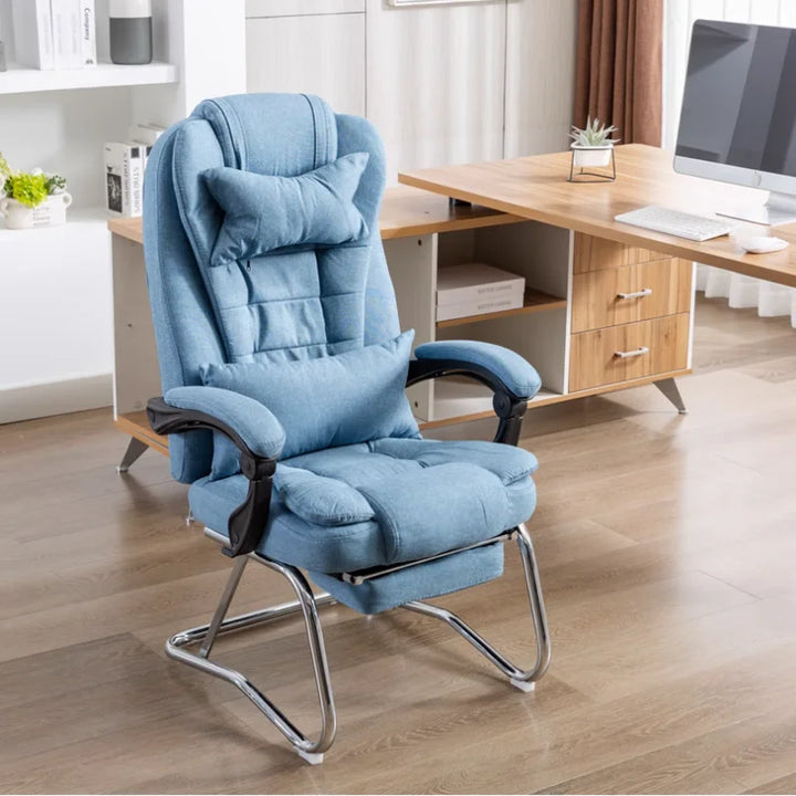 Comfy Leather Office Chairs Comfort Rolling Lounge Throne Office Chairs Nordic Pedicure Recliner Chaise De Bureaux Furniture WRX