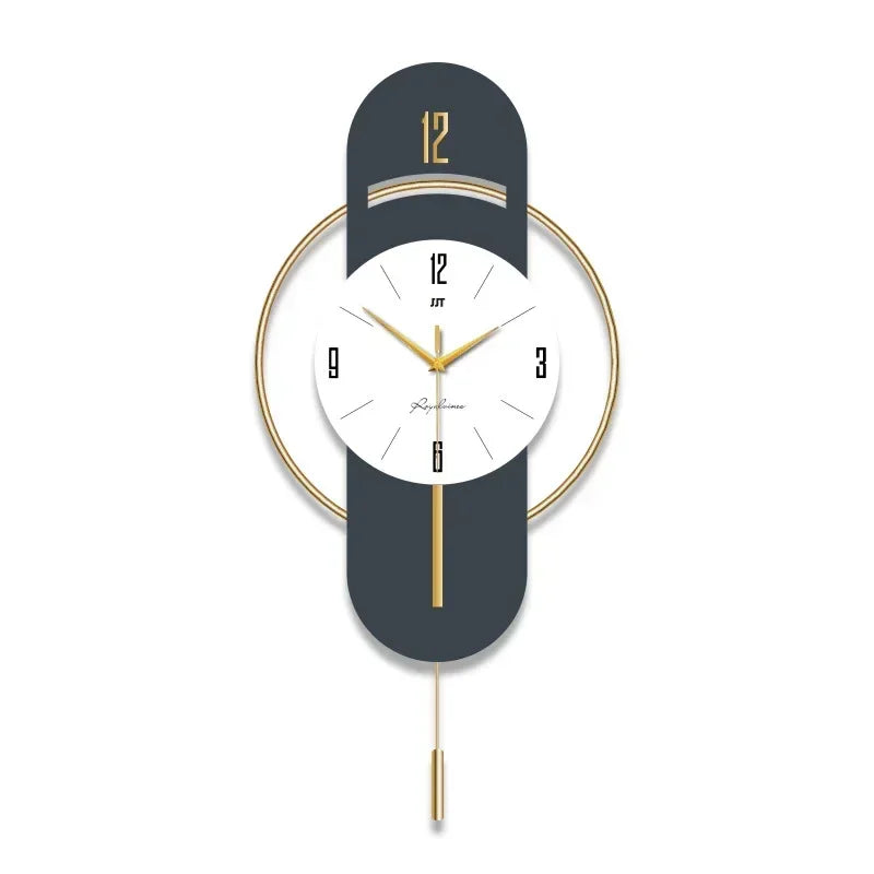 Simple Large Wall Clock Gold Modern Aesthetic Nordic Light Wall Clock Luxury Living Room Watch Reloj De Pared Home Decoration