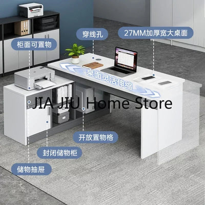 Modern Staff Office Desks Table Simplicity Boss Computer Office Desks Executive Secretaire Bureaux Meuble Home Furniture QF50OD