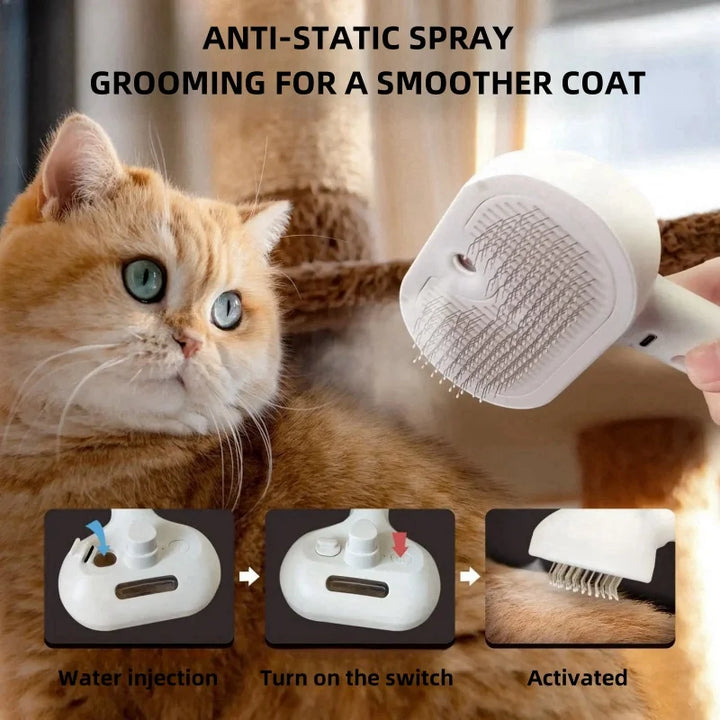 Pet Spray Grooming Comb Remove Floating Hair Fluffs Hair Grooming Styling Prevents Static Electricity for Long-haired Dogs Cats