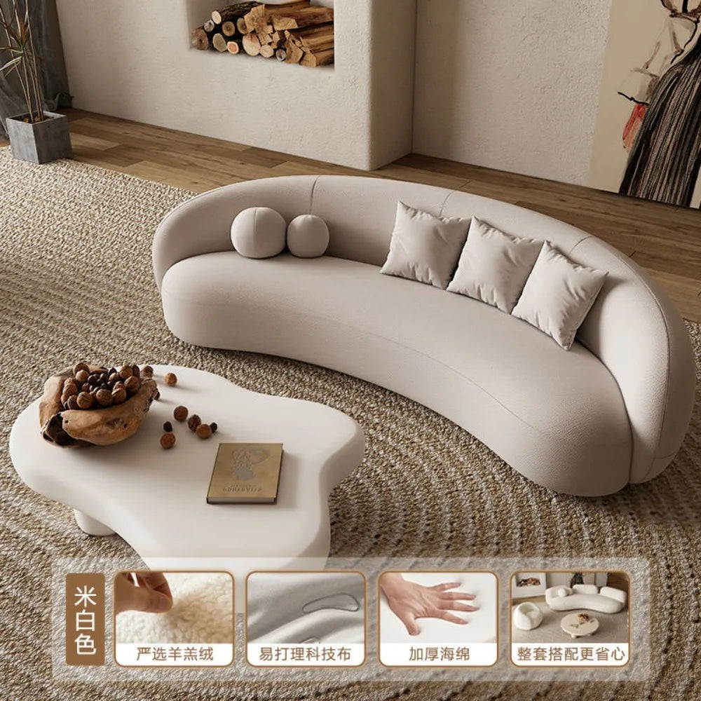 Minimalist Alien Network Red Lamb Plush Single Sofa Chair Bedroom Clothing Shop Light Luxury Living Room Lazy Spinning Hotel