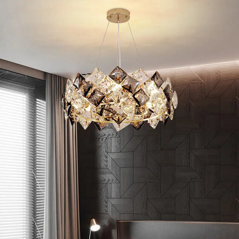 Enhance Your Living Room with Luxury Modern Pendant Lights - Luster Crystal LED Ceiling Chandelier with Bedroom Decor