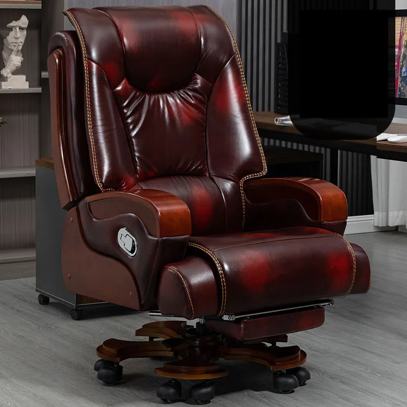 Recliner Swivel Office Chair Individual Mobile Executive Leather Wheels Office Chair Armrest Sillas De Oficina Home Furniture