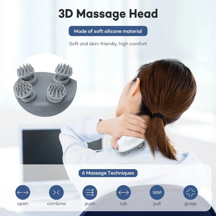 Mini Charging Fascial Gun Vibration Massage Machine Muscle Relaxation Neck And Back 4 Kneading Electric Massage Heads Handheld